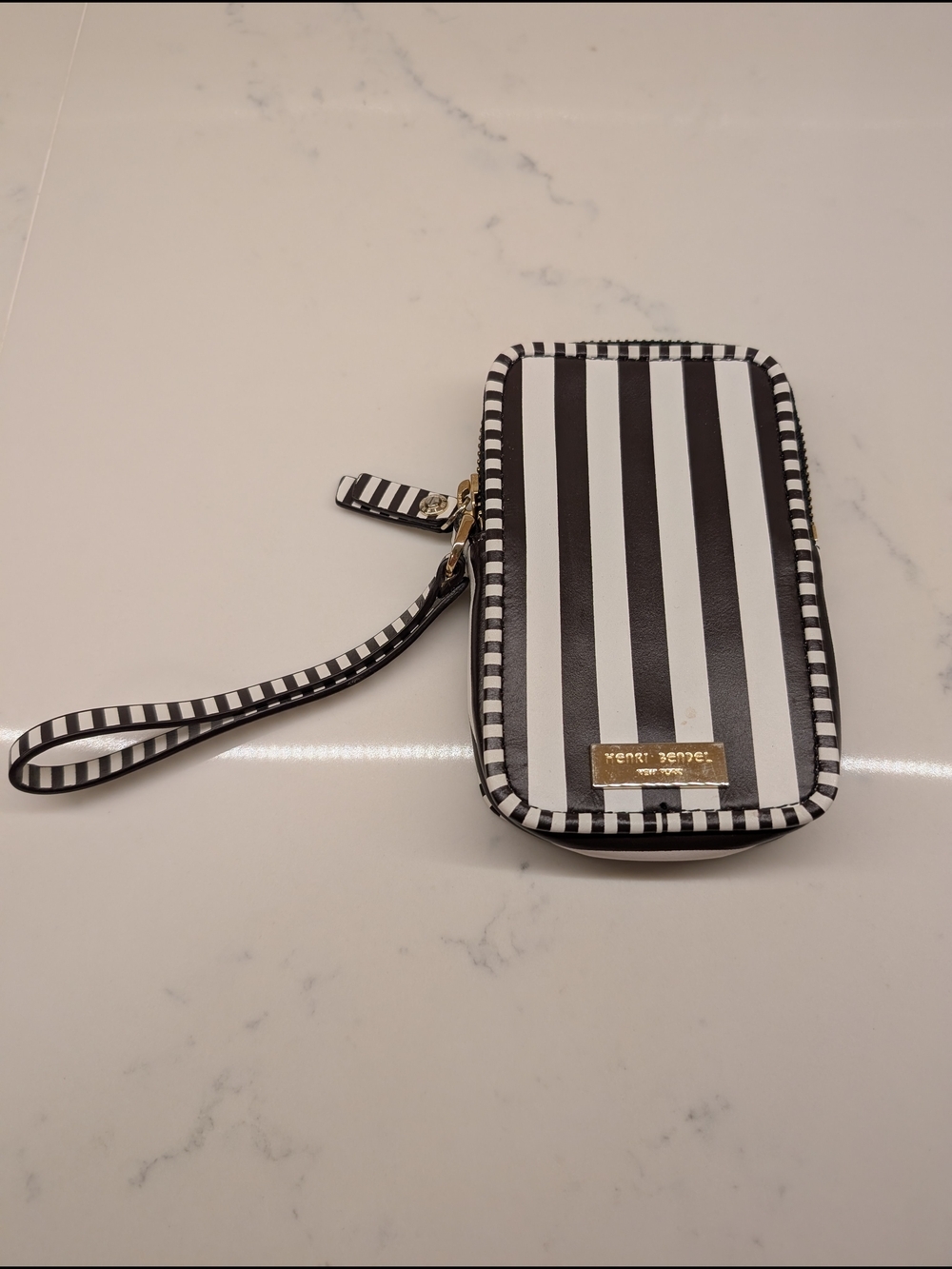 Henri Bendel Striped Wrist Wallet